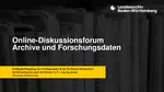 Frühjahrstagung der Fachgruppe 8 des VdA am 5. April 2022