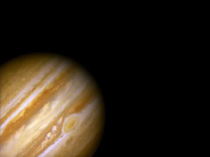 Jupiter as seen from the Hubble Space Telescope.