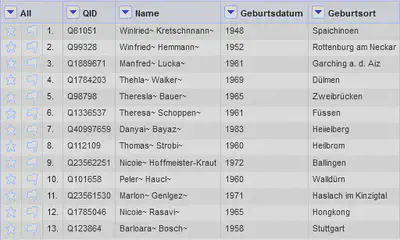 Bildschirmfoto des Projektes nach den Transformationen.